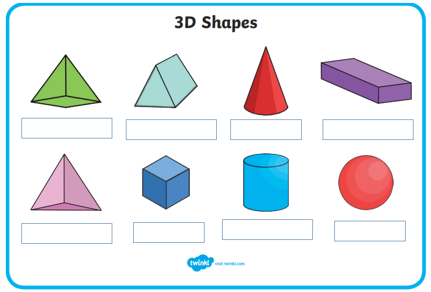 2d shapes and 3d shapes